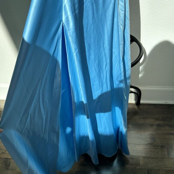 B. Darlin Maxi Slit Dress Sleeveless Women 7/8 Blue Cinderella Wedding‎ Guest - Picture 5 of 11